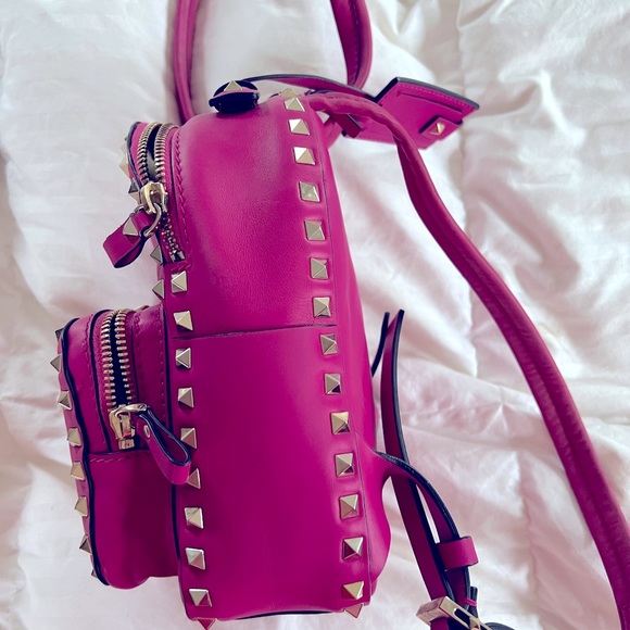 Valentino Mini Rockstud Pink Backpack - Picture 5 of 11